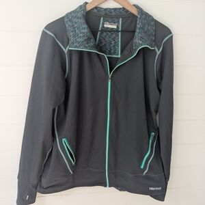 Marmot Women's Black Jacket with Teal Details